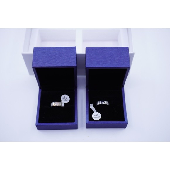 Lot of 2 Italo Wedding Band His and Hers Set Size (Her's SZ 7) (His SZ 9) - Picture 1 of 7